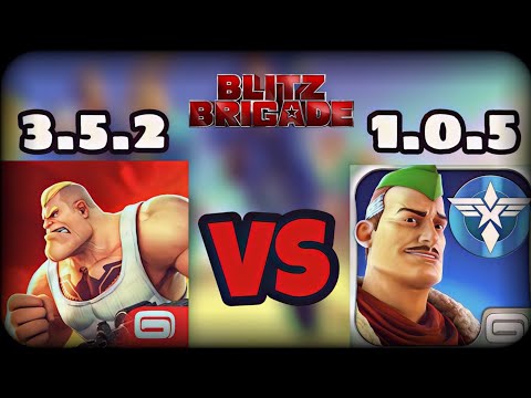 Сравнение-Старая Блиц бригада vs Новая Блиц бригада  Blitz brigade 1.0.5 vs bltz brigade Плюс минус