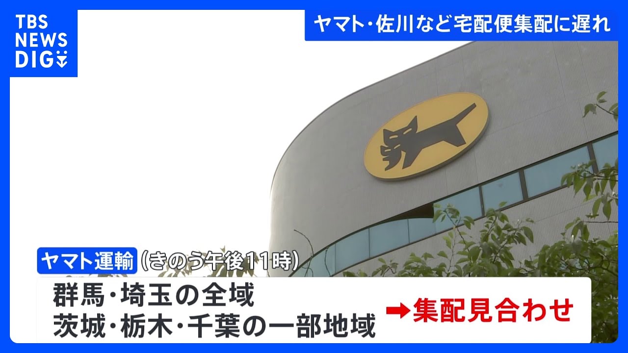 ヤマト・佐川など宅配便集配に遅れ 雪の影響で｜TBS NEWS DIG - YouTube
