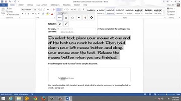 Office Quick Tips - How to select text in Word 2013
