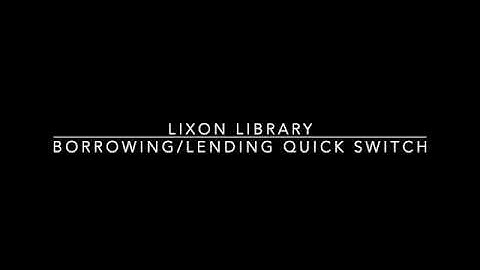 LIXON Library Tips - Switch between borrowing and returning books easily!