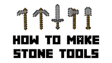 Minecraft: How to Make Stone Tools(Hoe, Shovel, Axe, Pickaxe, Sword)