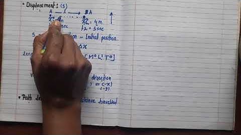 Displacement and Path length