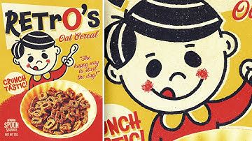 I Made My Own Breakfast Cereal Mascot! - Retro Character Design in Illustrator & Photoshop