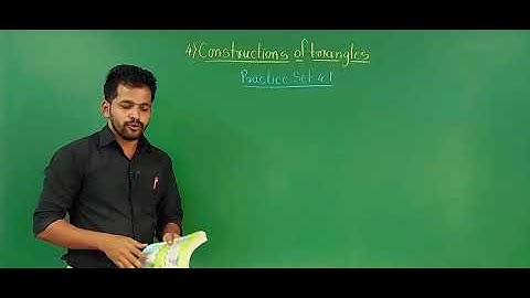 Std IX 4) Constructions of Triangles (Video no 3)