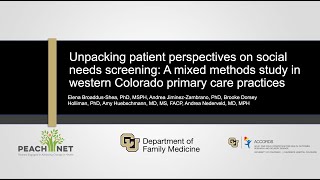 Unpacking patient perspectives on social needs screening: A mixed methods study in primary care...