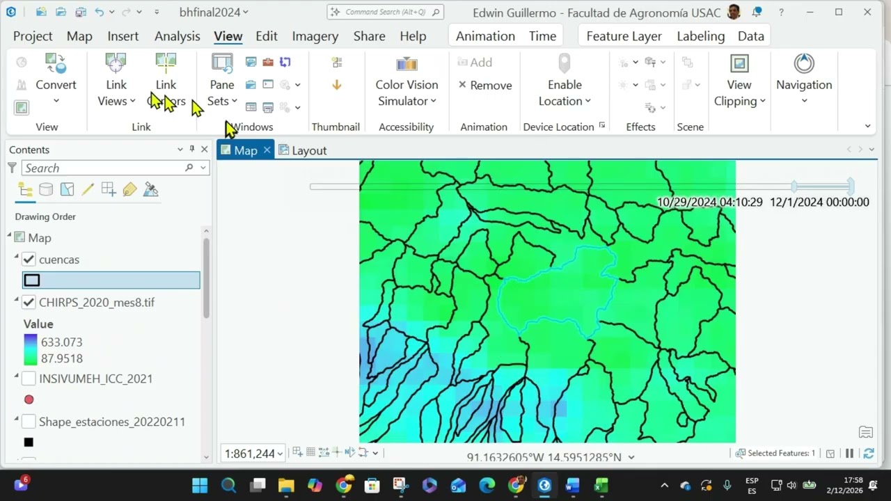 Descarga de imágenes de precipitación mensual Chirp obtenida con Google Earth Engine