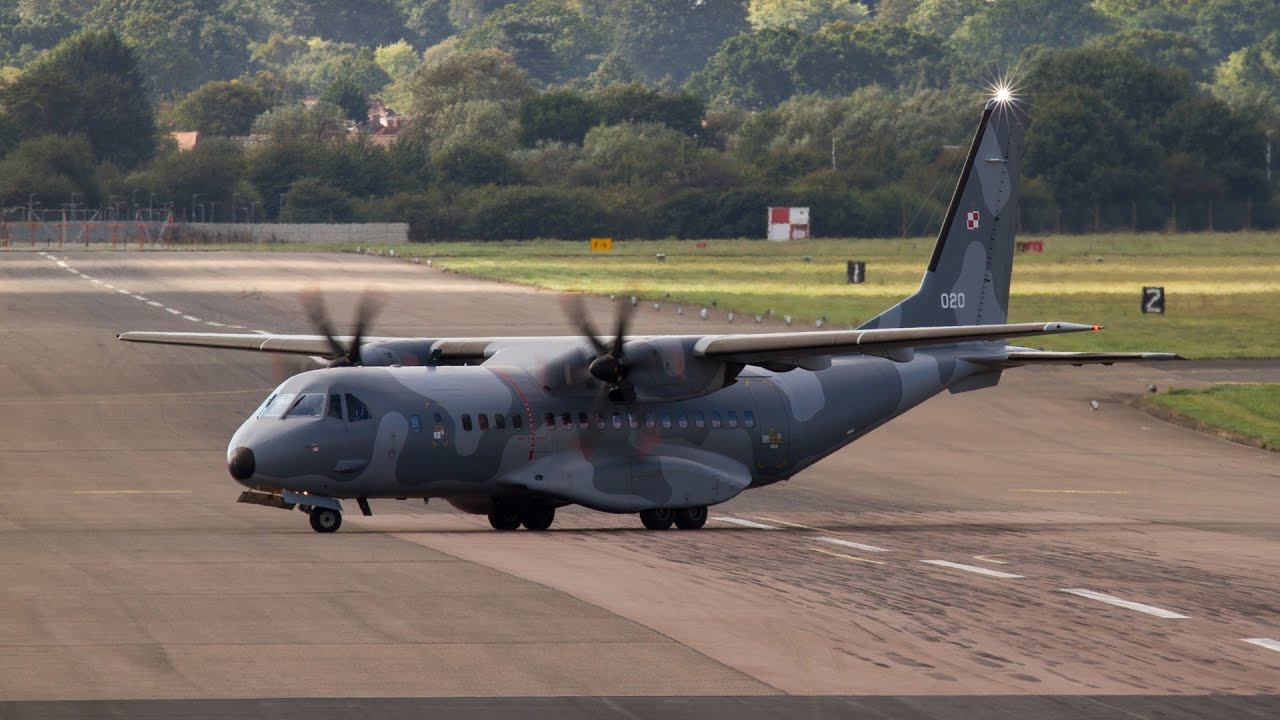 Polish Air Force - CASA C-295 take off RAF Northolt - London