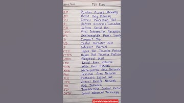 Full Form of computer  /Computer related Full form  #shorts #computerfullform