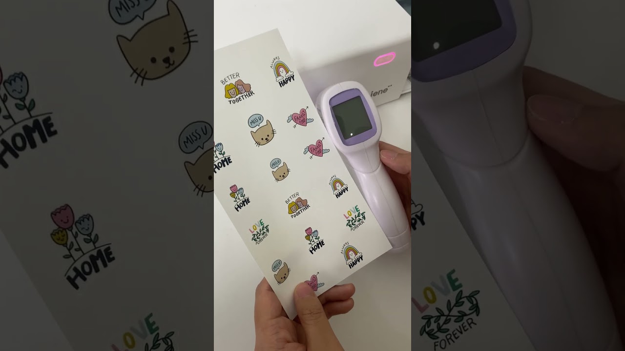 Body Temperature Gun Sticker with PixCut S1!# 