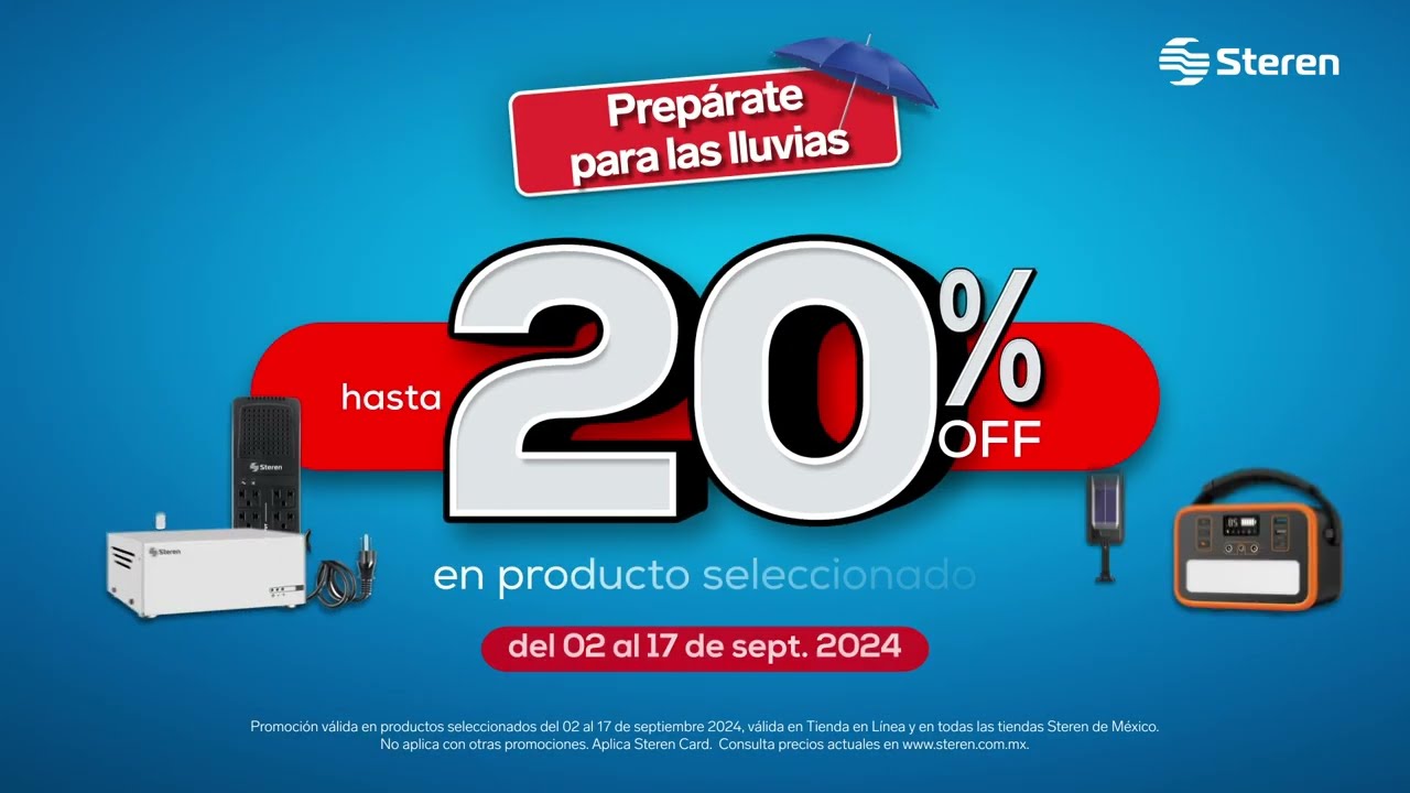 Hasta 20% en la Mejor Tecnología para la Temporada de Lluvias | Steren México