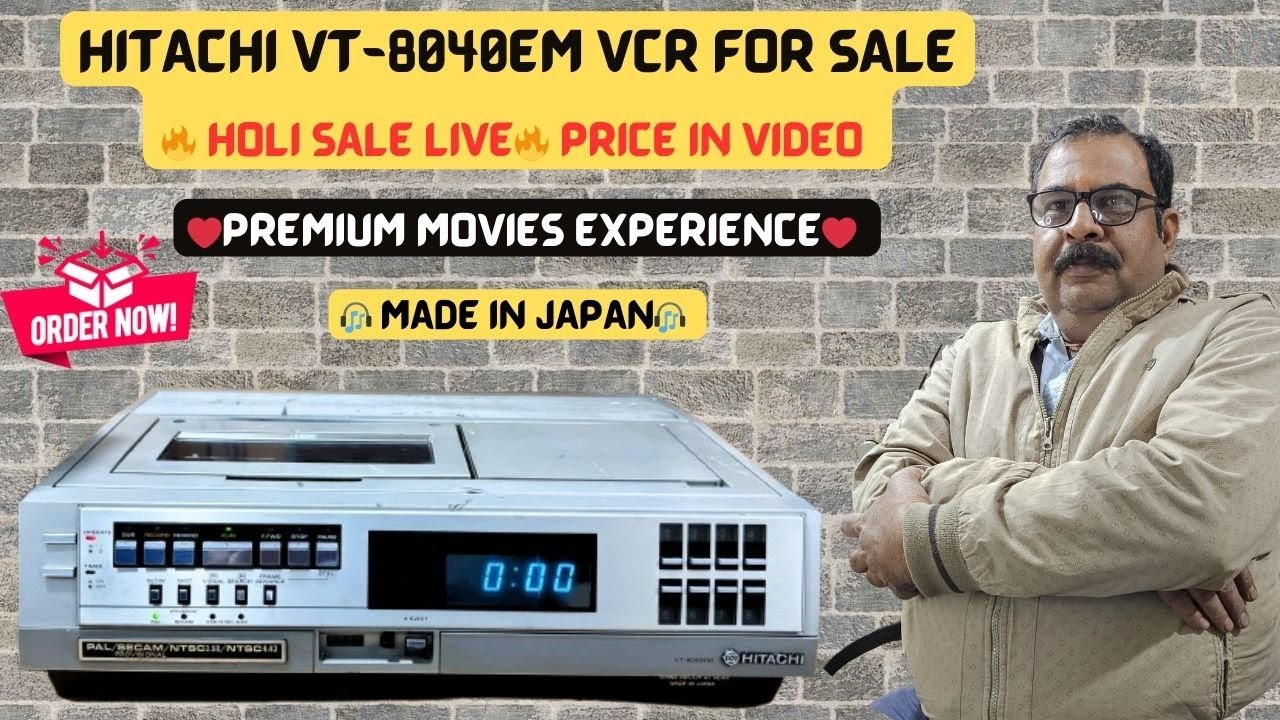 📼 Rare Hitachi VT-8040EM VCR for Sale – Vintage Hi-Fi Video