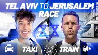 RACING from Tel Aviv to Jerusalem | Uber TAXI vs high-speed TRAIN