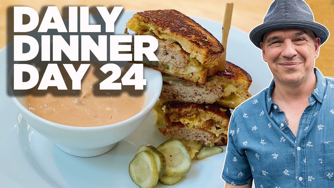 Pork and Kraut Patty Melts: Daily Dinner Day 24 | Daily Dinner with Michael Symon | Food Network