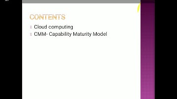 Unit 5 Cloud computing & CMM