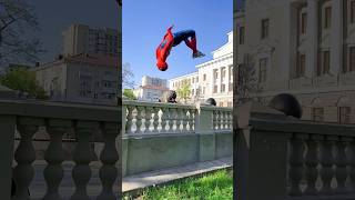 Spider-Man did a beautiful somersault😱#shorts