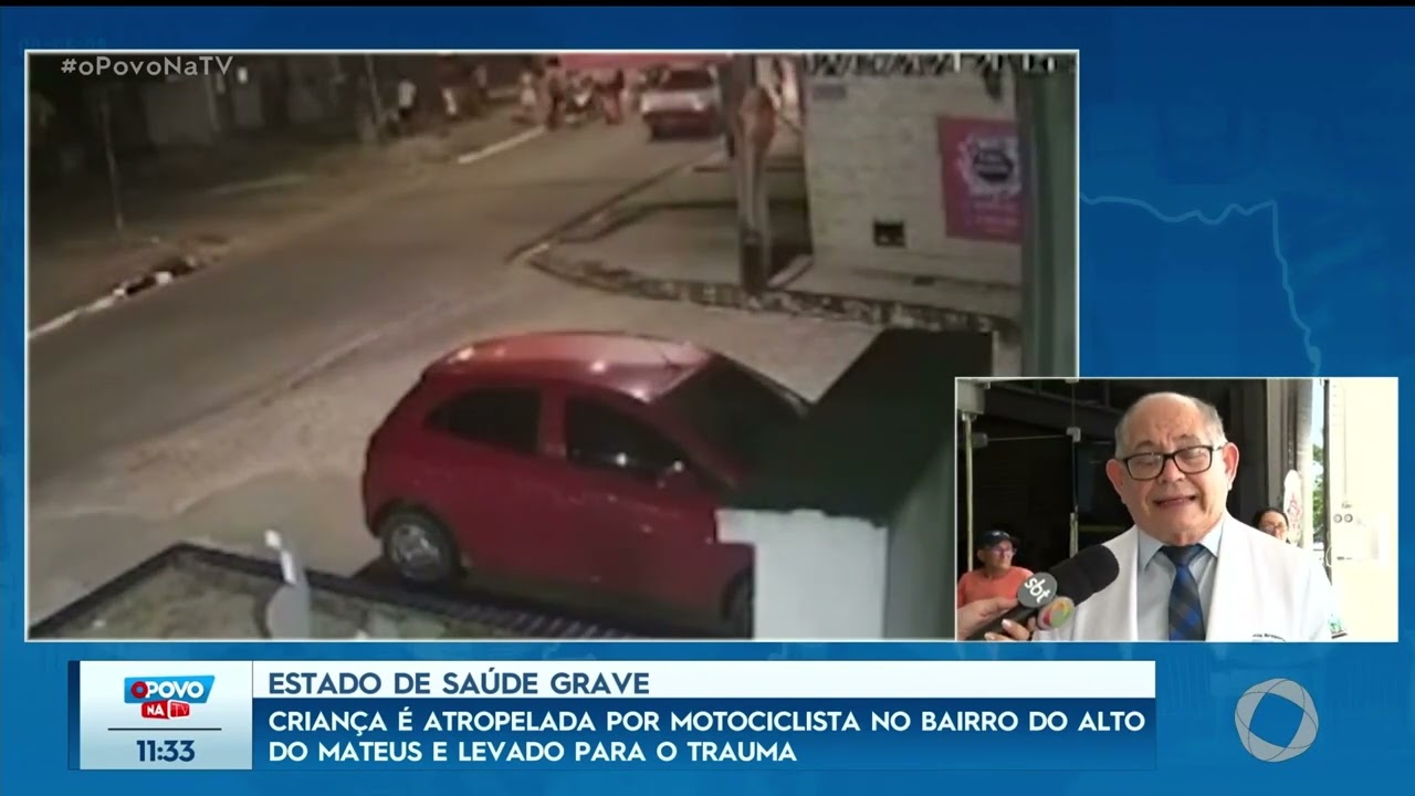 Criança é atropelada por motociclista no bairro do Alto do Mateus - O Povo na TV
