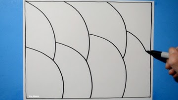 Spiral Drawing #202 / 3D Curved Pattern Line Illusion / Satisfying / Daily Art Therapy