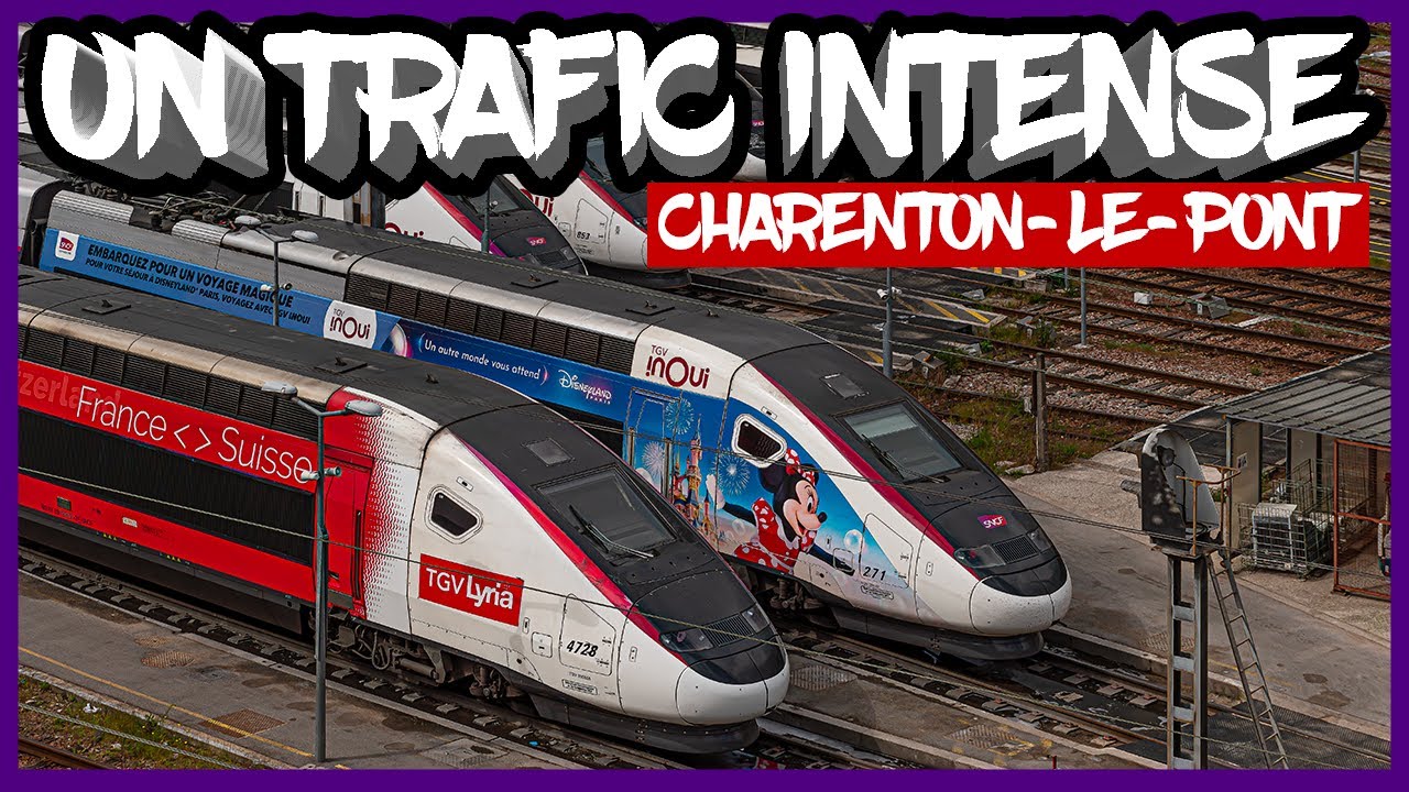Un trafic INTENSE  Charenton le Pont   TGV OUIGO CORAIL AGC RER D VSOE ft europatrains389