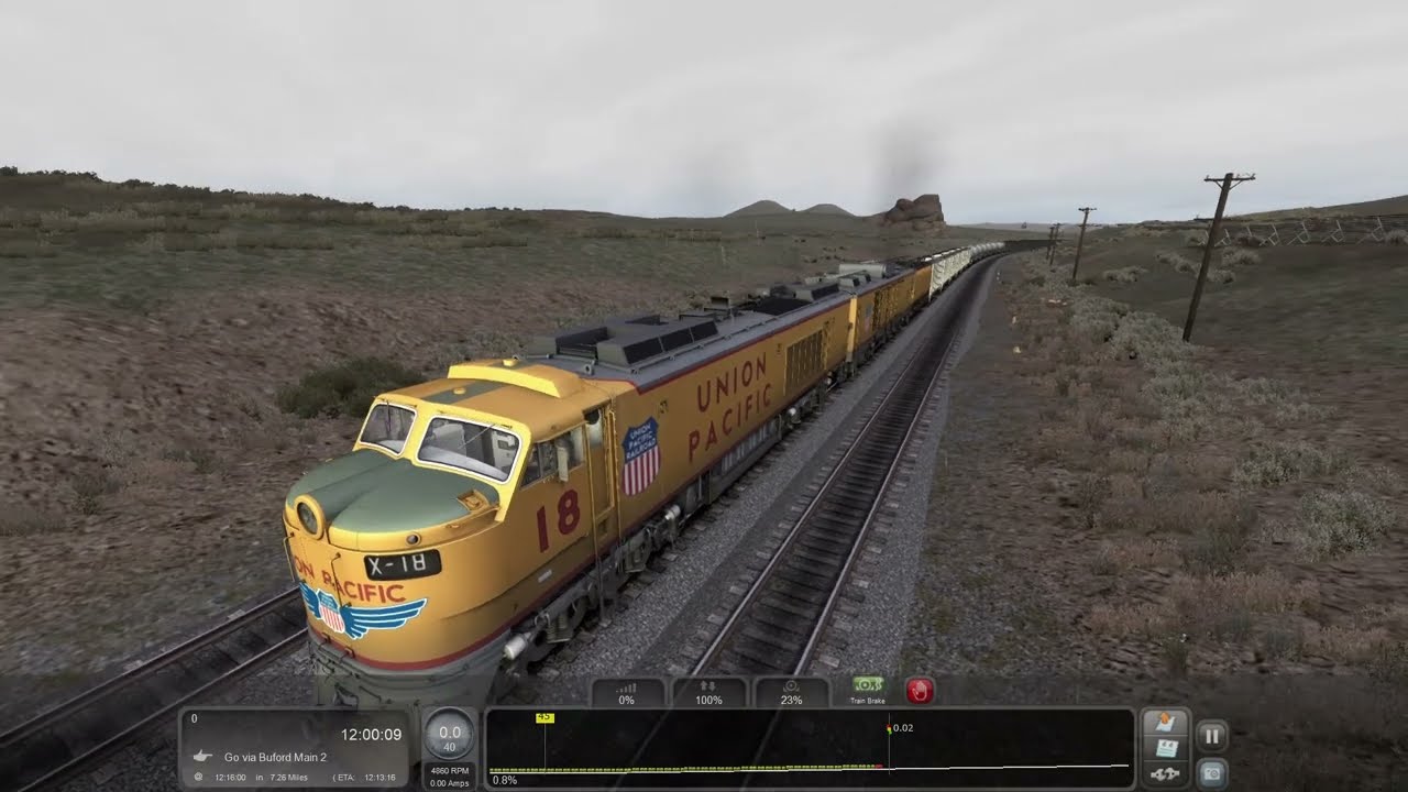 13 Enduring the Manifest - Sherman Hill - Union Pacific 8500hp Gas Turbine - Train Simulator Classic