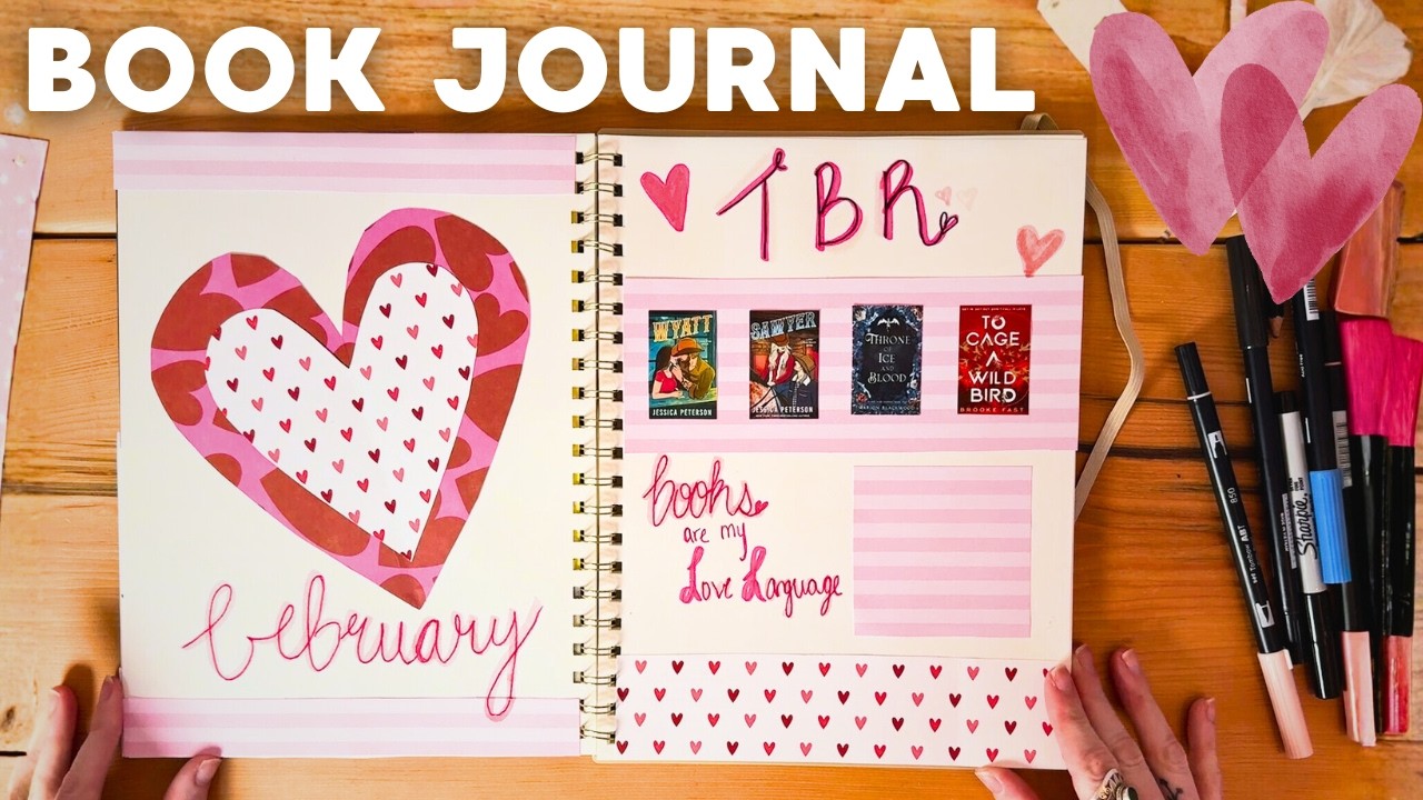February READING JOURNAL set up + filling out my January spreads!! 💕📖 (Full flip through!)