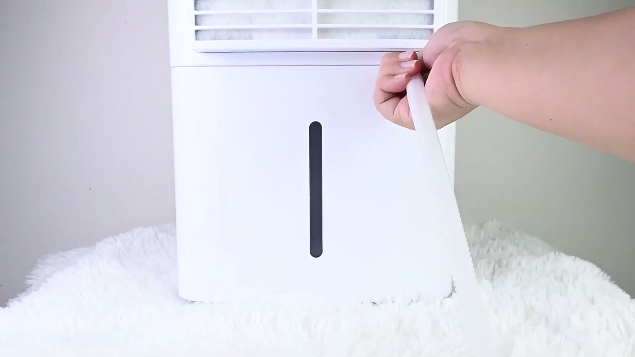 UV Care Dry Pure 2-in-1 Dehumidifier & Air Cleaner (12L): How to insert water hose.