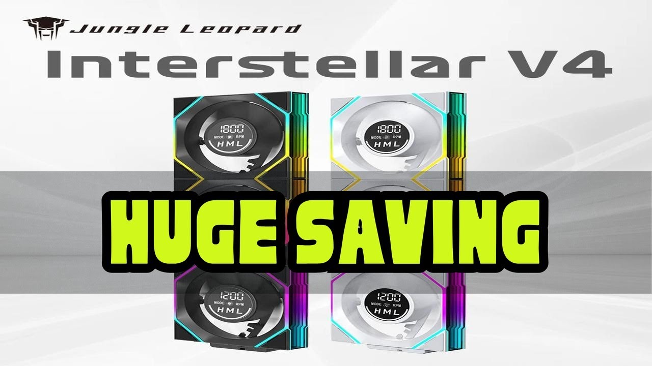 120mm ARGB PC Fan with Screen - Daisy Chain 5V 3-Pin Sync, Ultra Quiet Cooling Gaming PC Jungle Leo