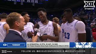 AJ Dybantsa Post-Game Interview following 33 PT Triple Double vs. Eastern Washington