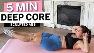 5 Min Deep Core Pilates | Tone &amp; Snatch your Waist Fast