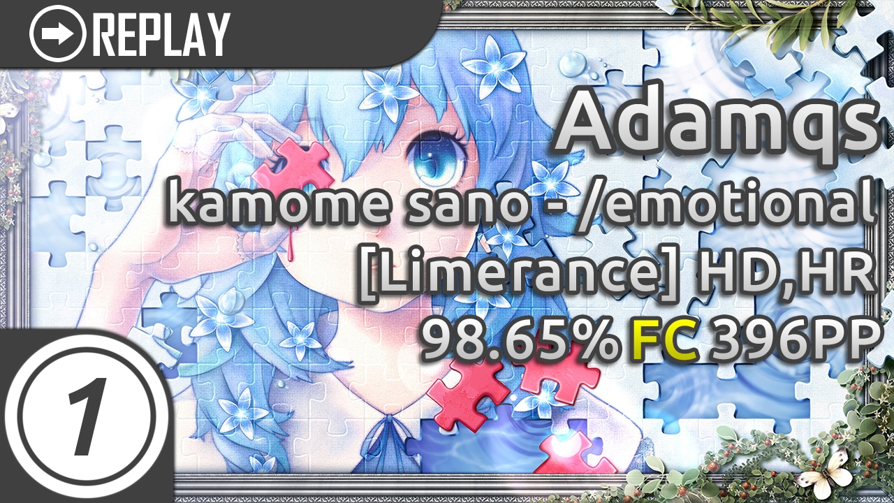 Adamqs | kamome sano - /emotional [Limerence] +HD,HR | 98.65% 396pp #1