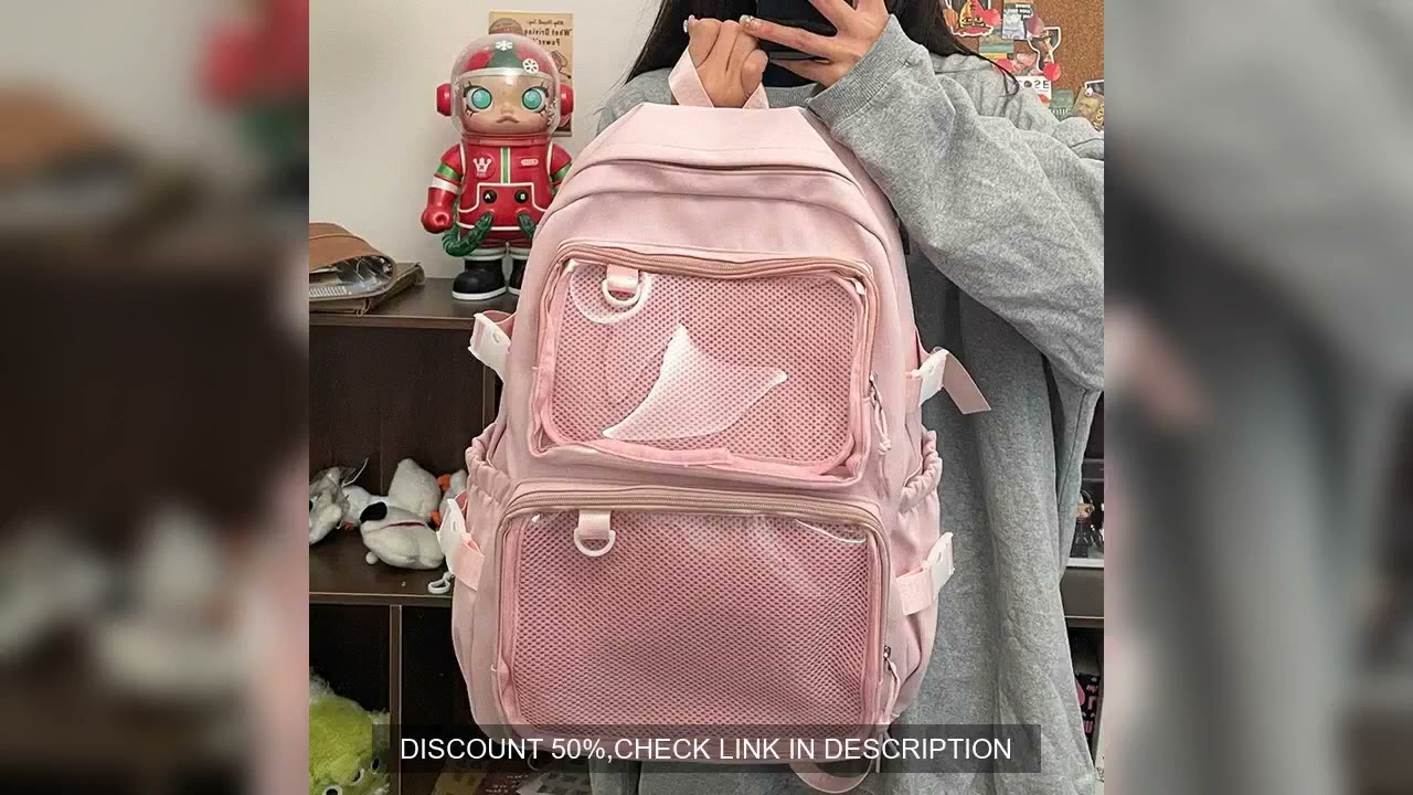 Japanese Style Transparent Ita Bag for Girls Comic Cons Large Capacity Women Backpack Fashion School