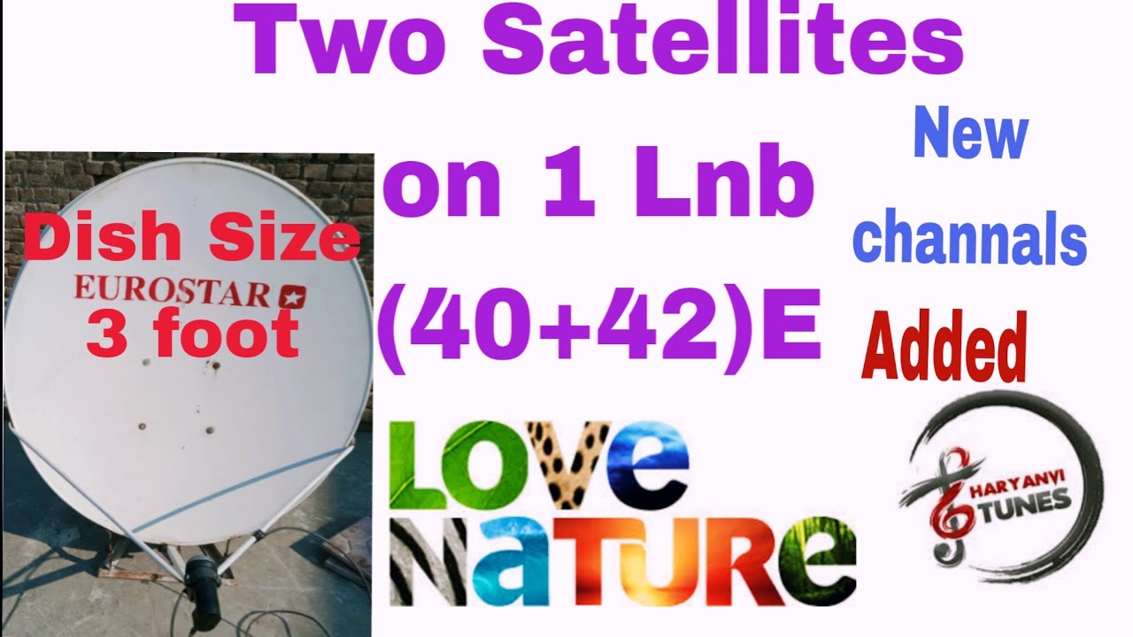 #2 Satellites (42+40) E complete Received on 1 Lnb on 3 foot Dish