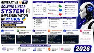 Systems of Linear Equations & Matrices | Solving Linear Systems Implementation (2026) | GENAI 11