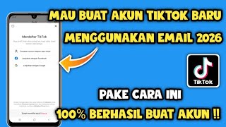 Cara membuat Akun tiktok baru menggunakan email | Bikin akun tiktok baru