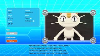 Meowth #052 Pokedex Go Data