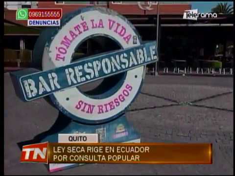 Ley seca rige en Ecuador por consulta popular
