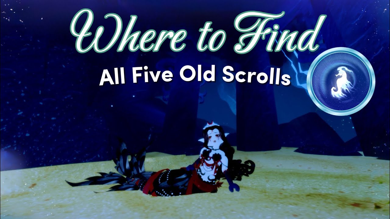 Where to Find all Five Old Scrolls (in order) | Roblox Mermaid Isle