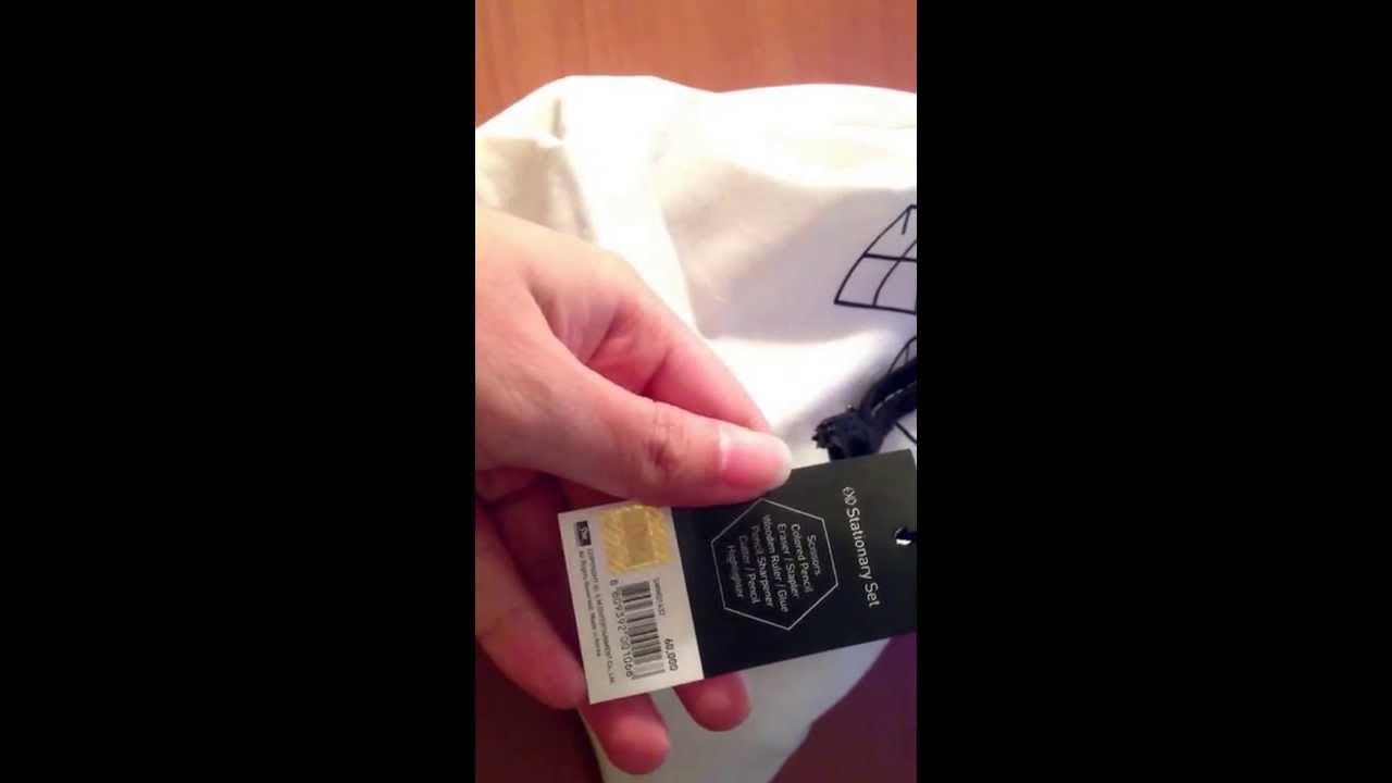 Unboxing EXO pop up store official stationery set part 1