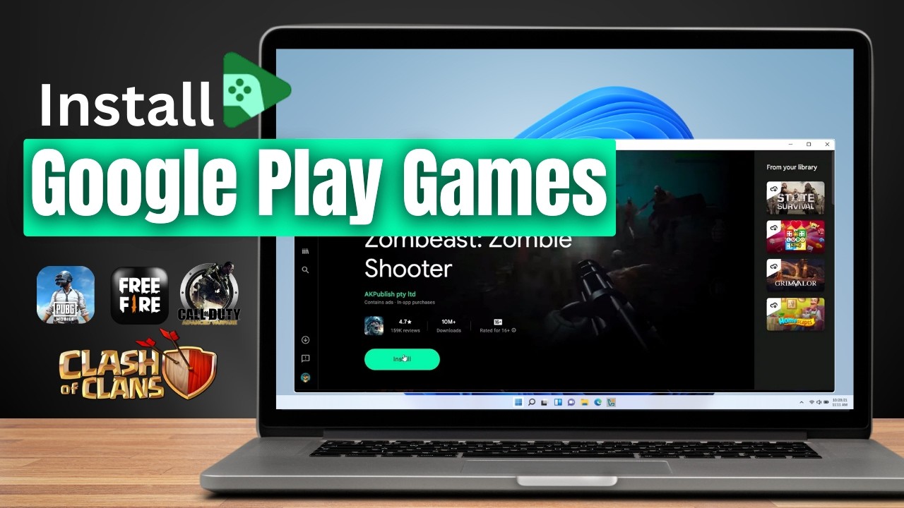 Play Android Games on Windows | How to install Google Play Games on PC or Laptop