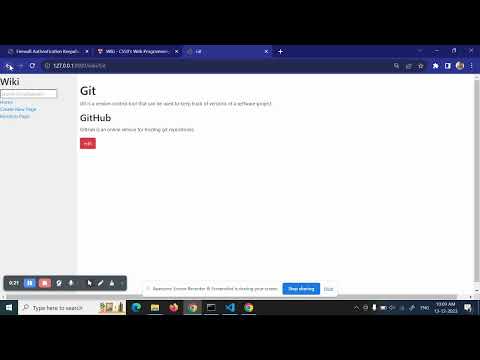 Wiki clone CS50 web  Ptoject(1)