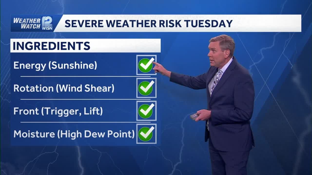 Southeast Wisconsin at risk for severe weather Tuesday night - YouTube