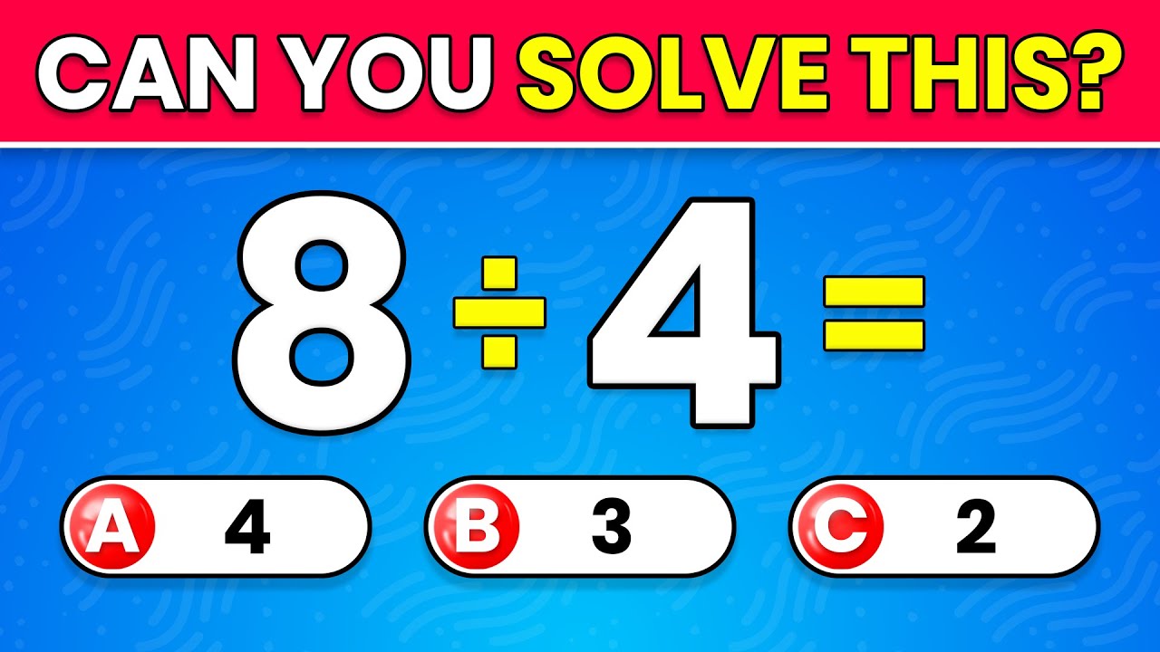 Can You Pass This Math Quiz? | Easy, Medium & Hard Levels 🧠