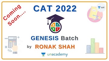 GENESIS 1.0 | New Batch for CAT 2022 and IPMAT | Ronak Shah