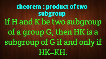 Theorem on product of two subgroup | product of two subgroup | abstract algebra | Akash Tripathi