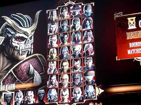 Mk9 Mod Boss Select Screen Ps3 Youtube