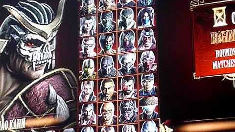 MK9 mod Boss select screen ps3