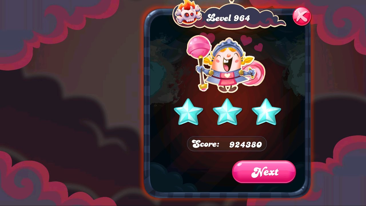 Candy Crush Saga Level 964 - YouTube