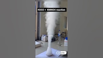 Reaction of KMnO4 with H2O2 #chem #experiment#exothermic#shorts