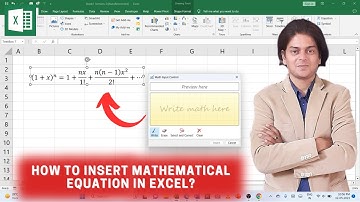How to insert mathematical equation in excel? #excel