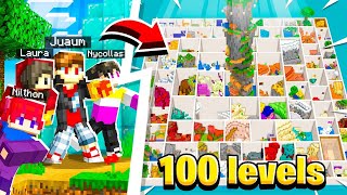 100 NIVEIS IMPOSSIVEIS de PARKOUR vs MEU AMIGOS NO MINECRAFT!