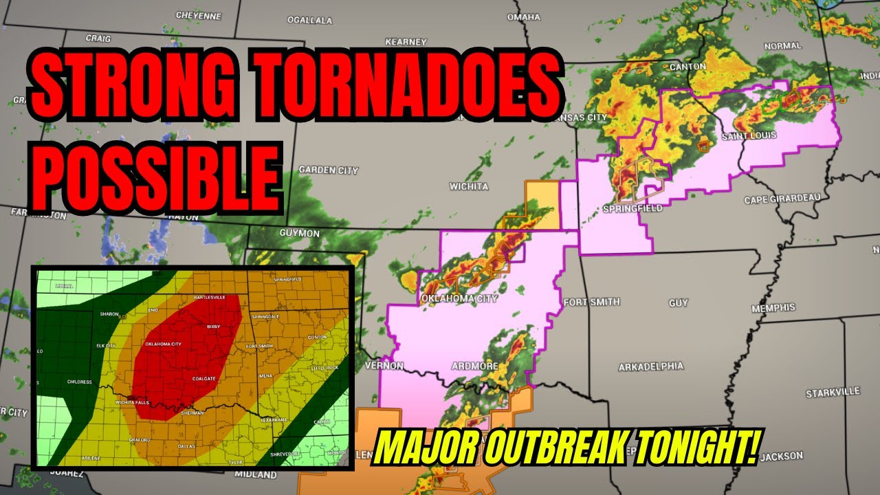 Major severe weather outbreak tonight, strong tornadoes are possible ...